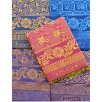 FLORAL CARPET DESIGN SOLAPUR CHADDAR,FAMOUS DARK COLOR CHADDAR / BLANKET -1 PCS CHADDAR