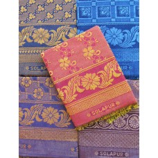 FLORAL CARPET DESIGN SOLAPUR CHADDAR,FAMOUS DARK COLOR CHADDAR / BLANKET -1 PCS CHADDAR