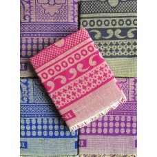 BRIGHT DARK COLOR SOLAPUR CHADDAR , CARPET DESIGN CHADDAR - 1 PCS CHADDAR