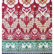 MAYUR PEACOCK DESIGN SOLAPUR BED SHEET IN GREEN, BLUE COLOR